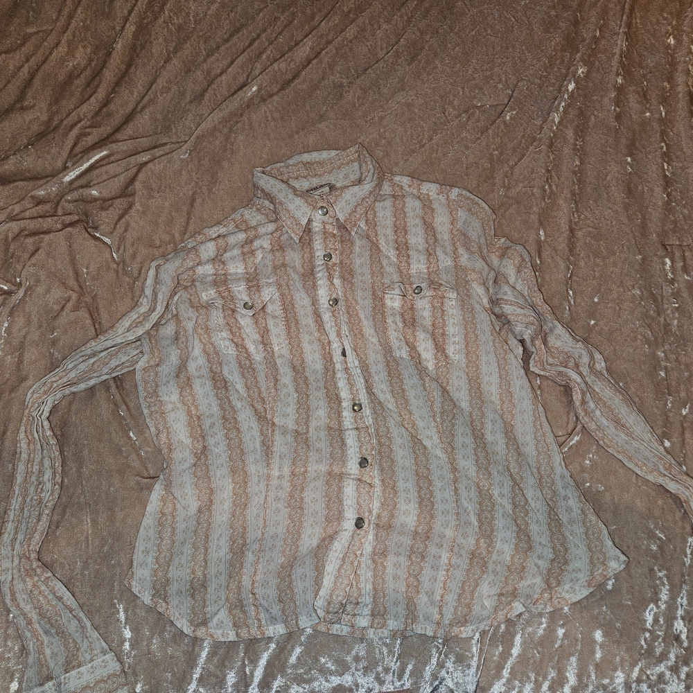 Guess Women's Striped Blouse - Brown and White